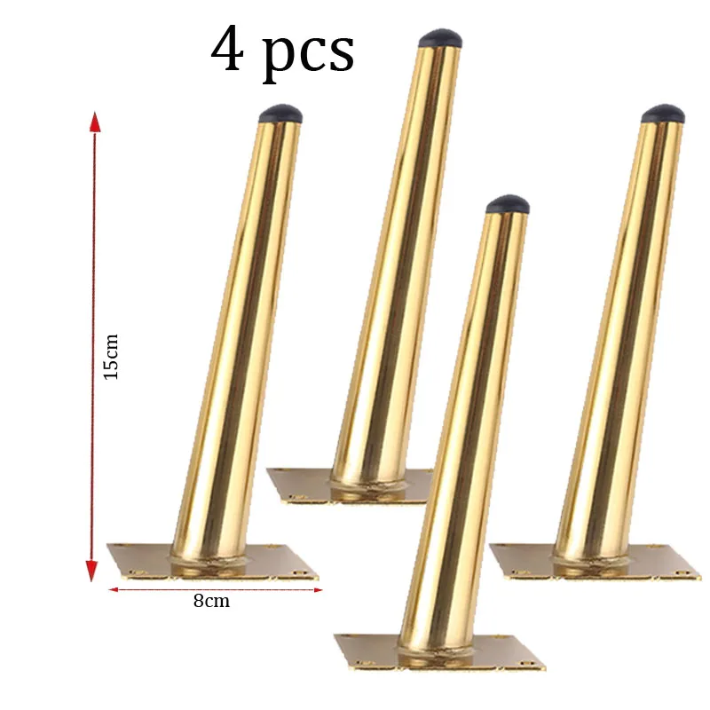 4pcs Sofa Legs Round Solid Metal Furniture Legs Sofa Replacement Legs Perfect Mid-Century Modern Sofa Couch Bed Coffee Table