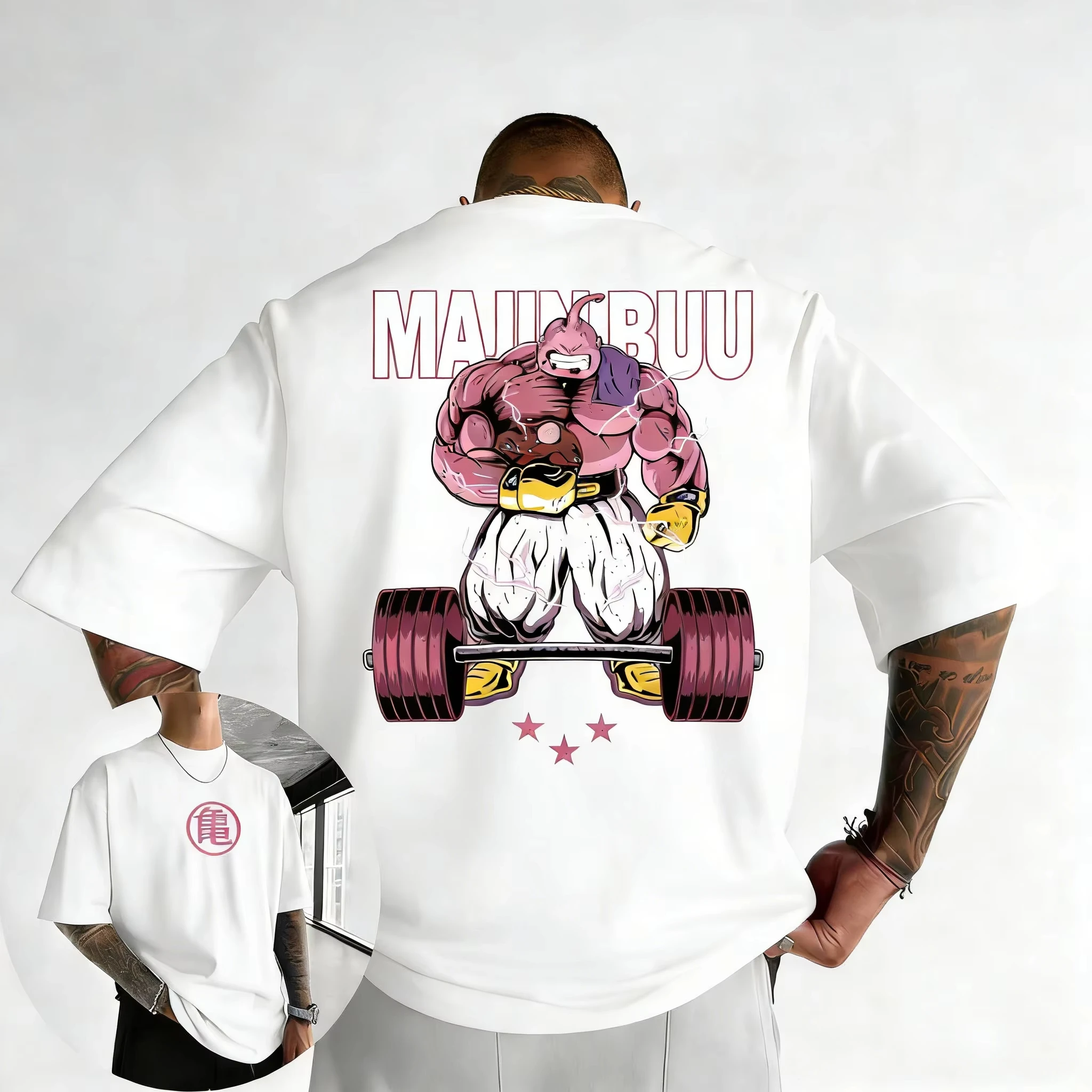 Dragon Ball Anime pure Cotton T-shirt 2026 Summer New Majin Buu Co Branded Men and Women Street Hip Hop Casual Short Sleeve Top