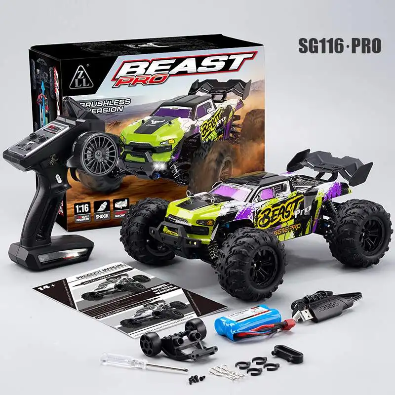 

ZLL SG116 PRO/MAX 1/16 2.4G 4WD 80km/h RC Car LED Light Off-Road Climbing Truck High Speed Full Proportional Vehicles Model RTR