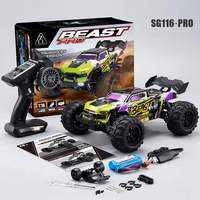 ZLL SG116 PRO/MAX 1/16 2.4G 4WD 80km/h RC Car LED Light Off-Road Climbing Truck High Speed Full Proportional Vehicles Model RTR