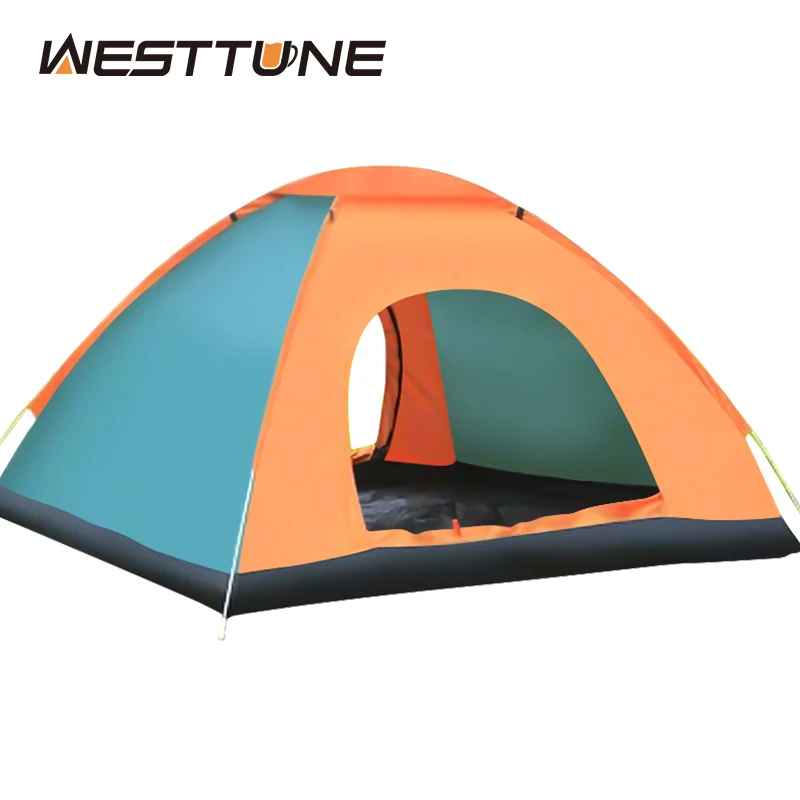 WESTTUNE Camping Tent for 2 Person Outdoor Portable Backpacking Tents Single Layer Double Door Outdoor Hiking 3 Season Tent