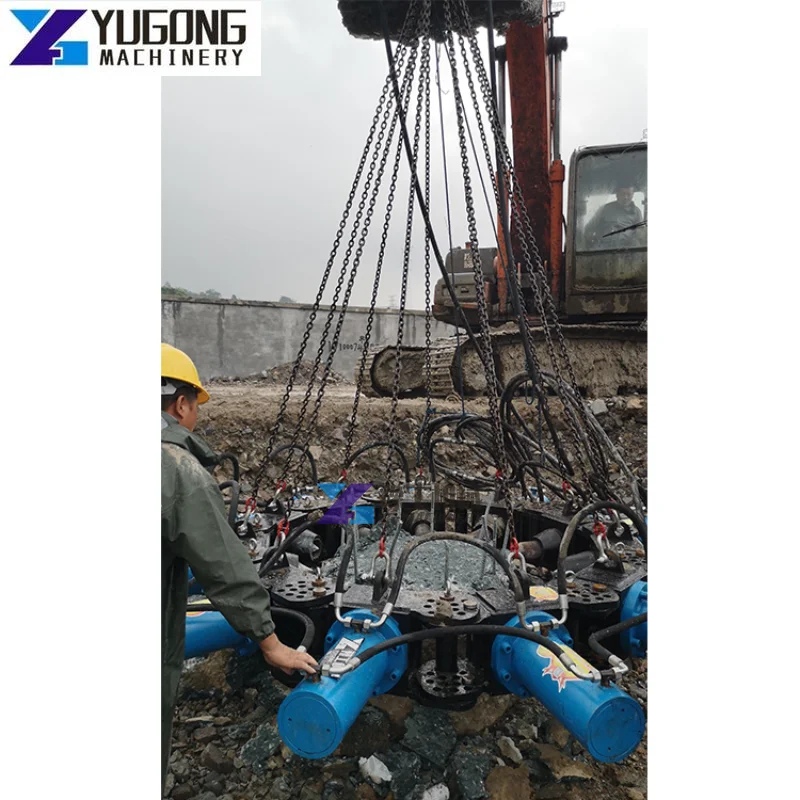 Borehole Drilling Concrete Formed Pile Cutting Machine  Hydraulic Concrete Breaker Pile Cropper