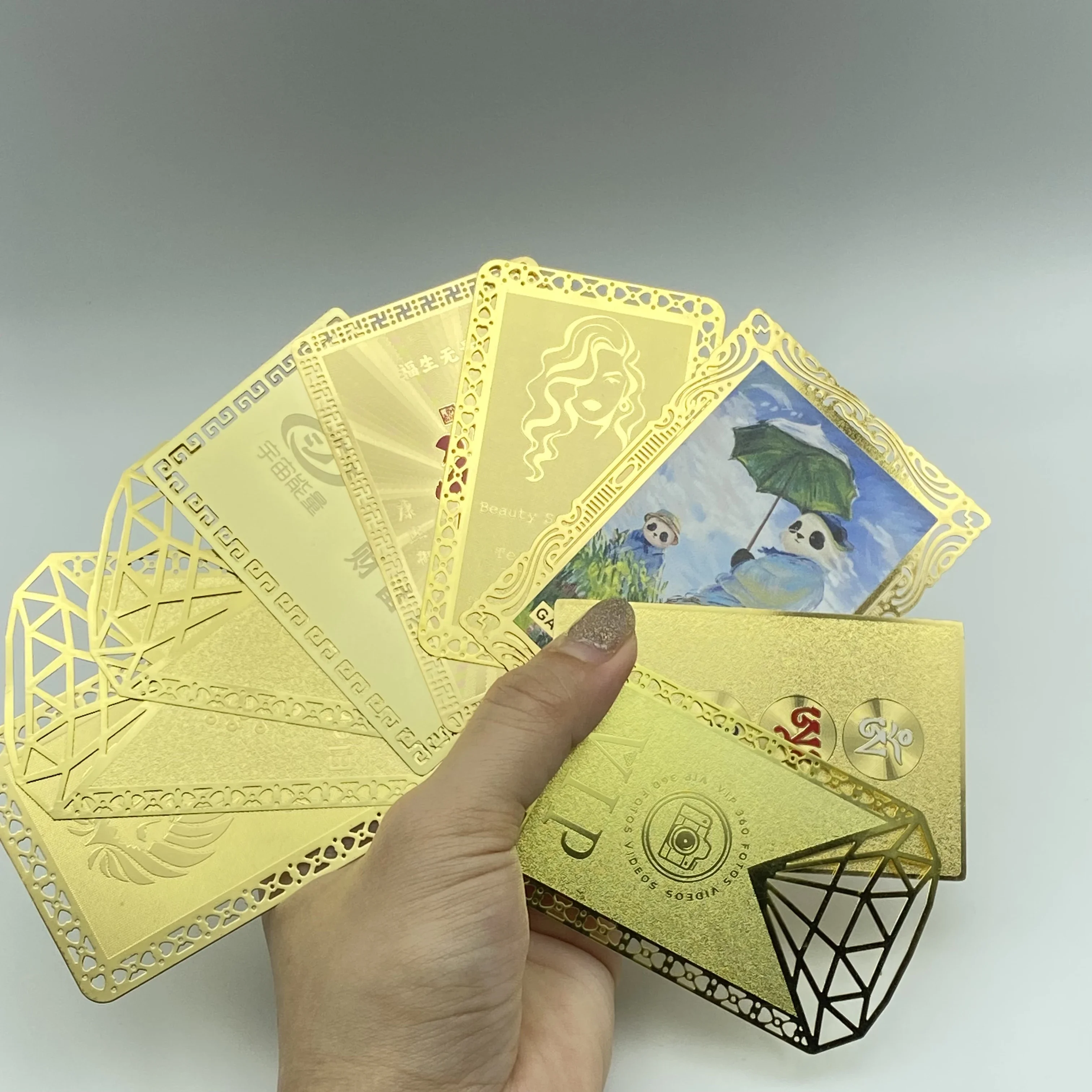 Tarjetas de visita grabadas en metal de bancos de alta calidad 0