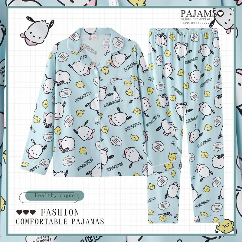 Sanurgente-Pyjama pantalon à manches longues pour chien, dessin animé mignon, vêtements de détente décontractés, ensemble 2 pièces, jade, enna, automne, nouveau