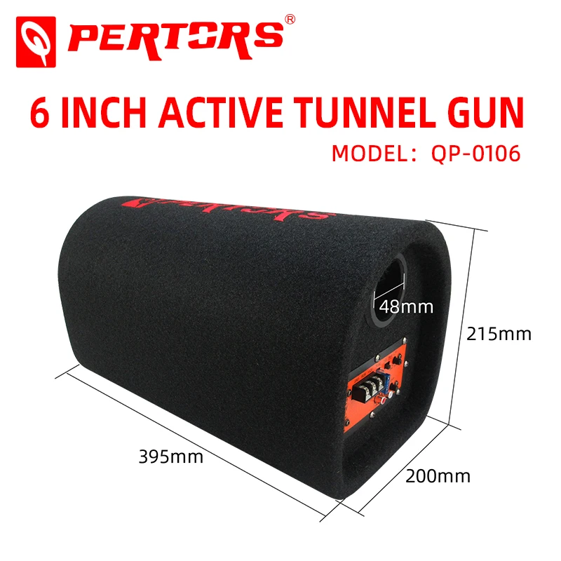

Hot selling factory QPERTORS Brand Car Audio 12V 500watts 4Ohm 6inch 0106 Active Subwoofer