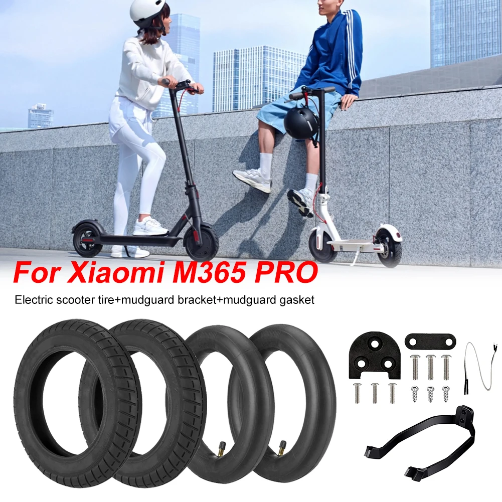 For Xiaomi M365 PRO 10 Inch Electric Scooter Tire Set 2Pcs Inner and Outer Tube Tire Anti-Slip Wear-resistant Thick Rubber Tire