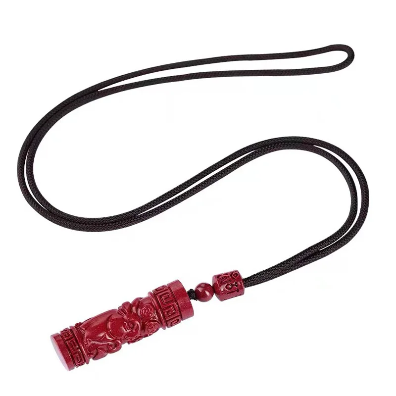 قلادة بدلاية من الحجر الخام للرجال والنساء ، 12 نمط زودياك ، سينابار ، أرنب ، سورانجاما شعار ، تميمة ، هدية أنثى