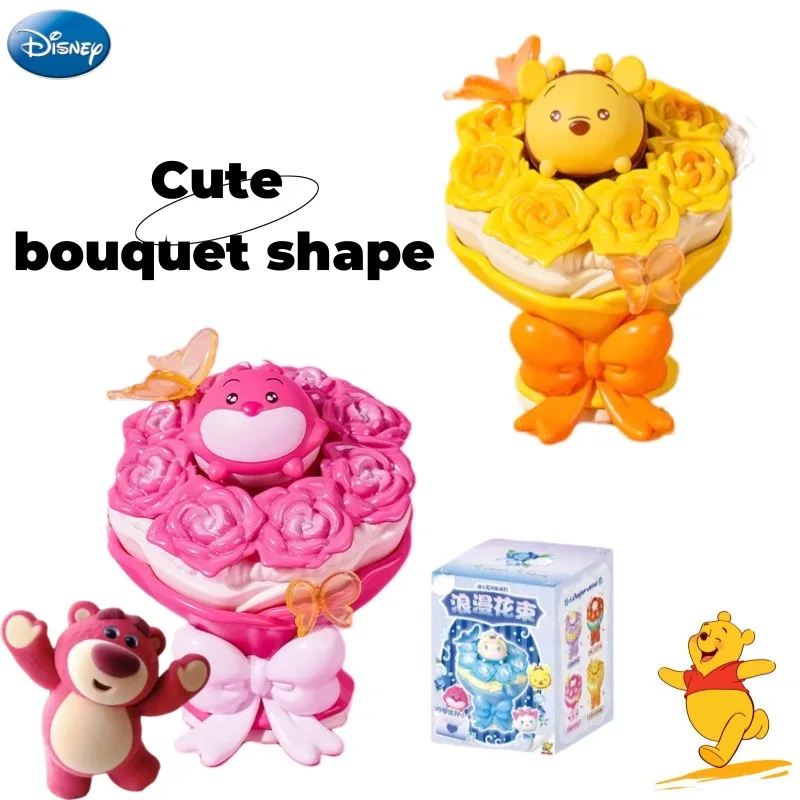 

Disney Lotso Pooh Bear Anime Peripherals Creative Cartoon Q Edition Surprise Blind Box Desktop Ornaments Valentine's Day Gifts