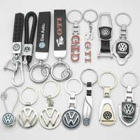 3D Metal+Leather Car Logo Keychain Key Ring Key Chain Accessories For Volkswagen Jetta MK6 Golf 5 6 7 Passat 3B7 601 171 B5 B6