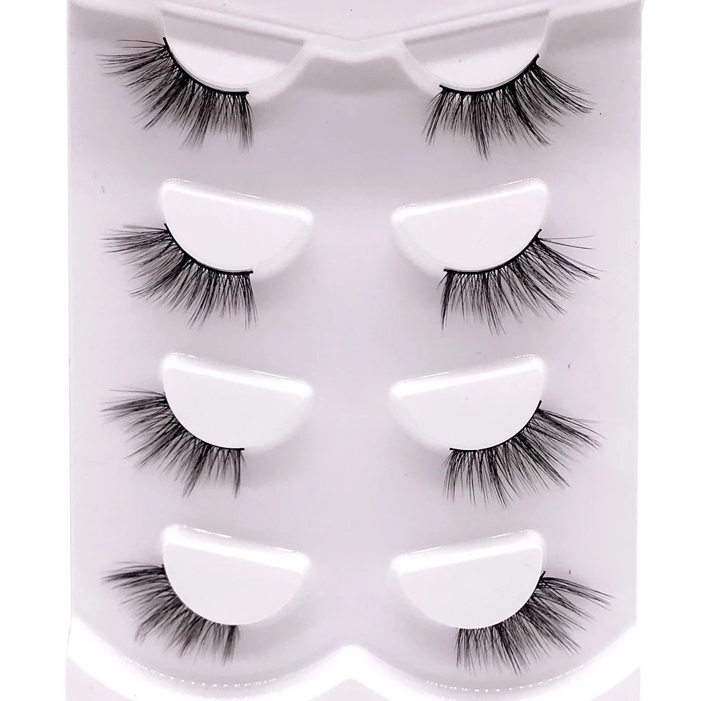 Half Eye Lash 3D Mink Lashes Faux Wispy Natural Crisscross False Eyelashes Halves Fake Eyelash Extension Makeup Tools maquiagem