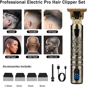 T9 LCD الكهربائية تصفيف الشعر النفط حلاقة رئيس انتهازي كهربائي نحت الانتهازي الكهربائية ماكينة قص الدقة الشعر الانتهازي لرعاية الذكور أفضل 12 آلة قص شعر للمبيعات - No8