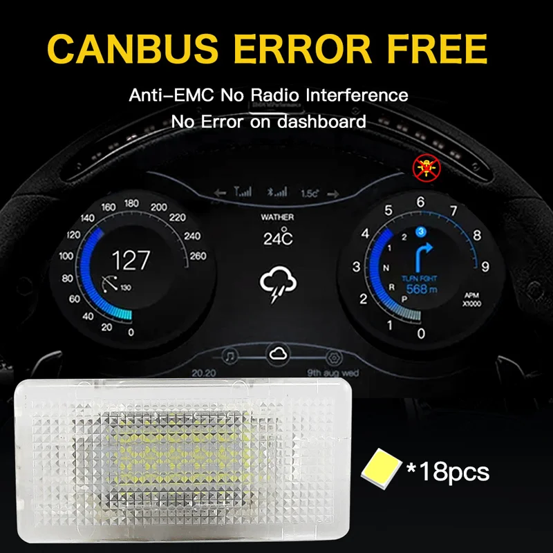 2PCS LED Luggage Trunk Lights Canbus ​​For BMW E60 E61 F10 F11 525i 528i 530i 535i 545i E63 E64 650i M6 E38 740i Car Accessories