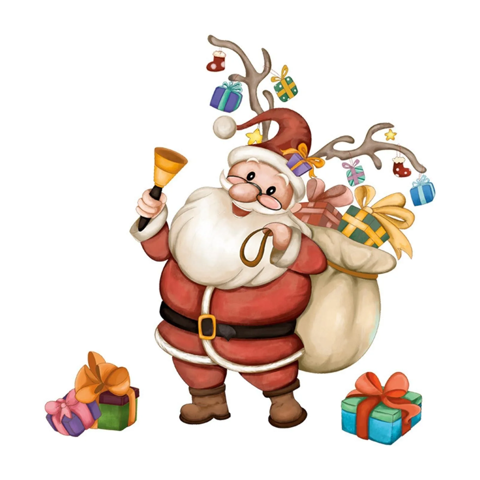 Santa Claus Toilet Seat Sticker Festive Fun Bathroom Decor Lovely Design Toilet Sticker Home Accessories Waterproof Toilet Stick