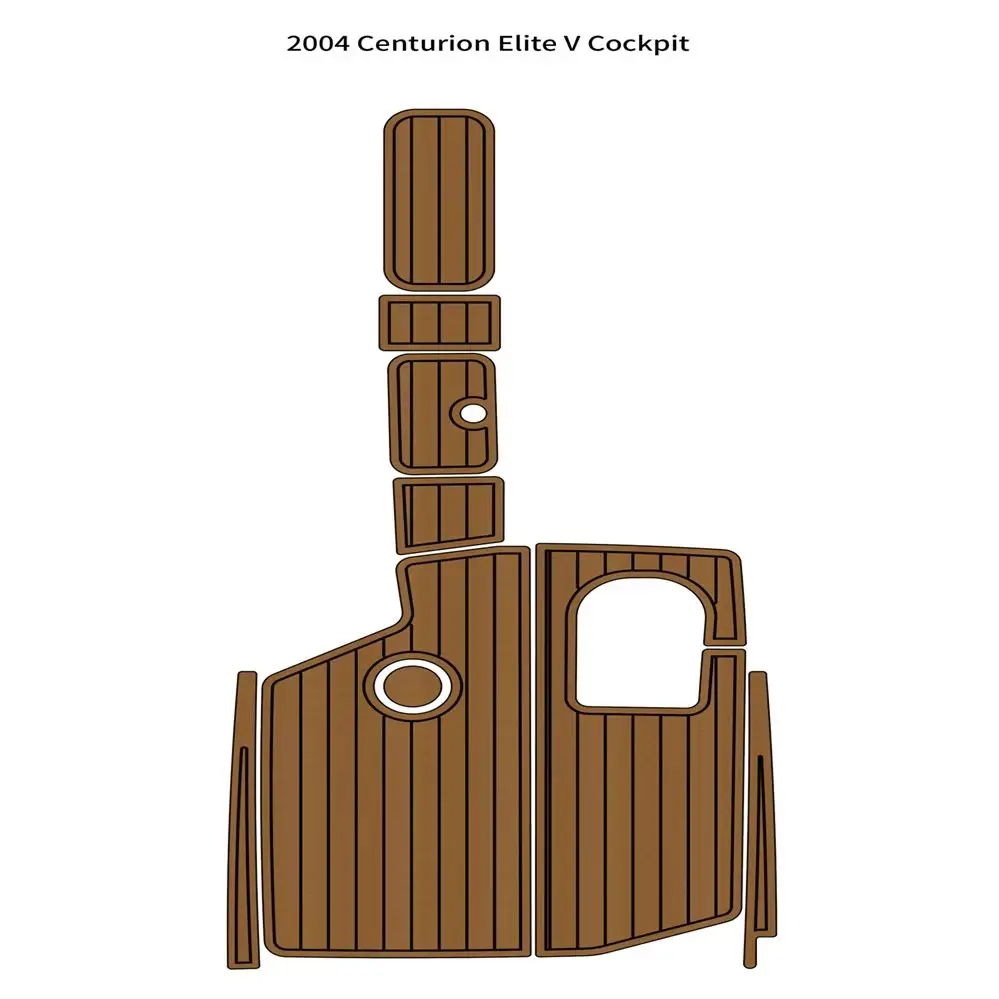 

2004 Centurion Elite V Cockpit Pad Boat EVA Foam Faux Teak Deck Floor Mat SeaDek MarineMat Gatorstep Style Self Adhesive hg58