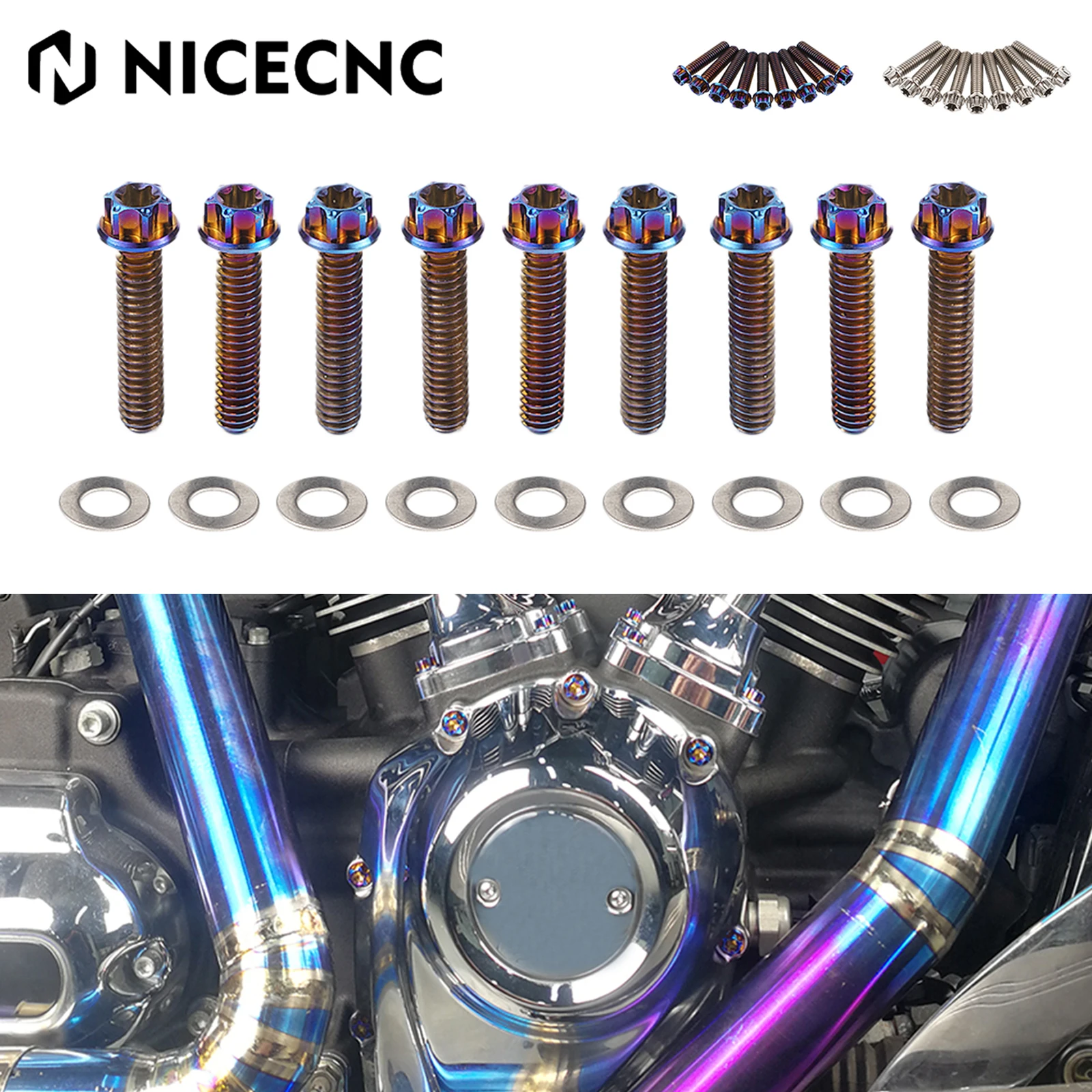 

For Harley Street Glide FLHX 2017-2022 Cam Cover Screws Road King FLHR Road Glide Fat Boy 114 FLFBS Street Bob FXBB Low Rider
