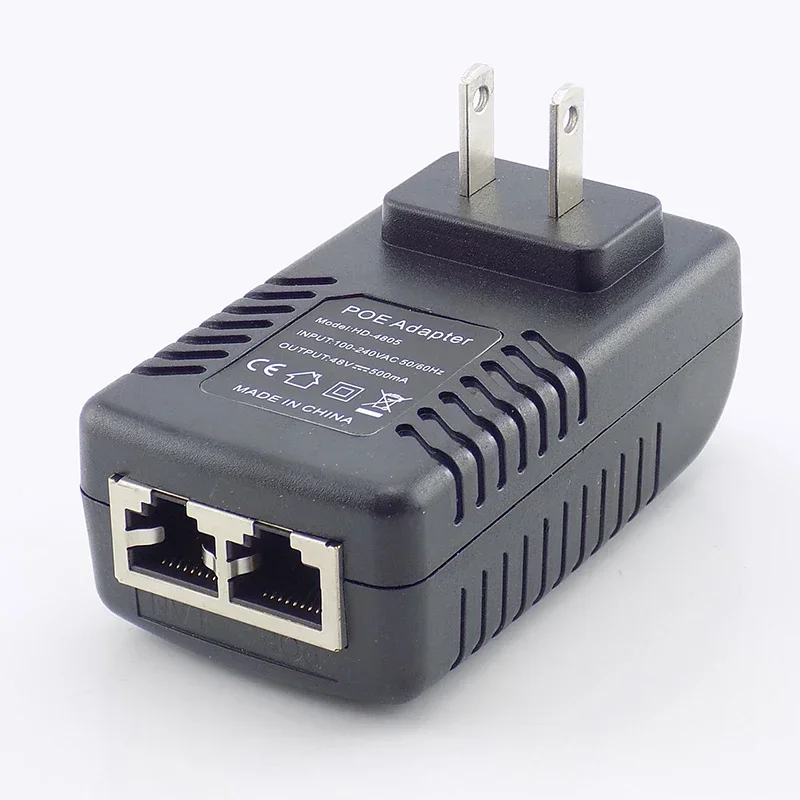 POE Injector for IP Camera, 48V 0.5A 24W Poe Power Adapter, Switch, CCTV Surveillance, Wall Plug, US/EU Plug, Wifi