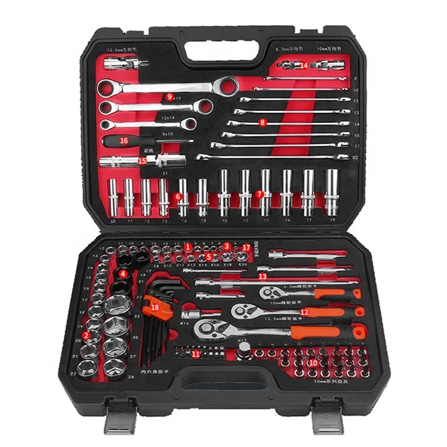 Complete tool box set car tool kit set box werkzeug set