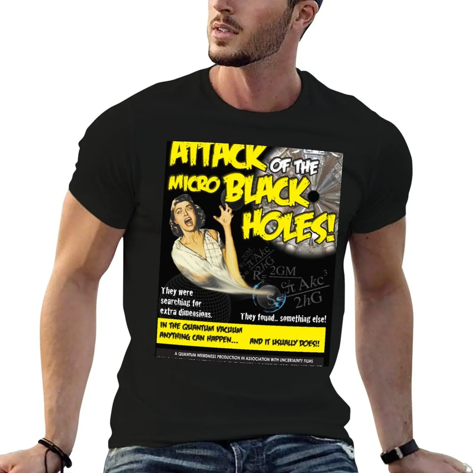 

Attack of the Micro Black Holes!! T-Shirt man clothes boys whites anime figures mens big and tall t shirts