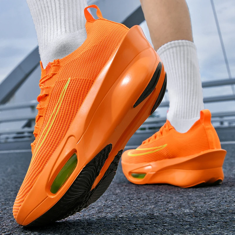 

2026 Air-cushioned Running Shoes, Carbon Plate Marathon Men's Sports Breathable Lightweight Anti-slip Sports Shoes