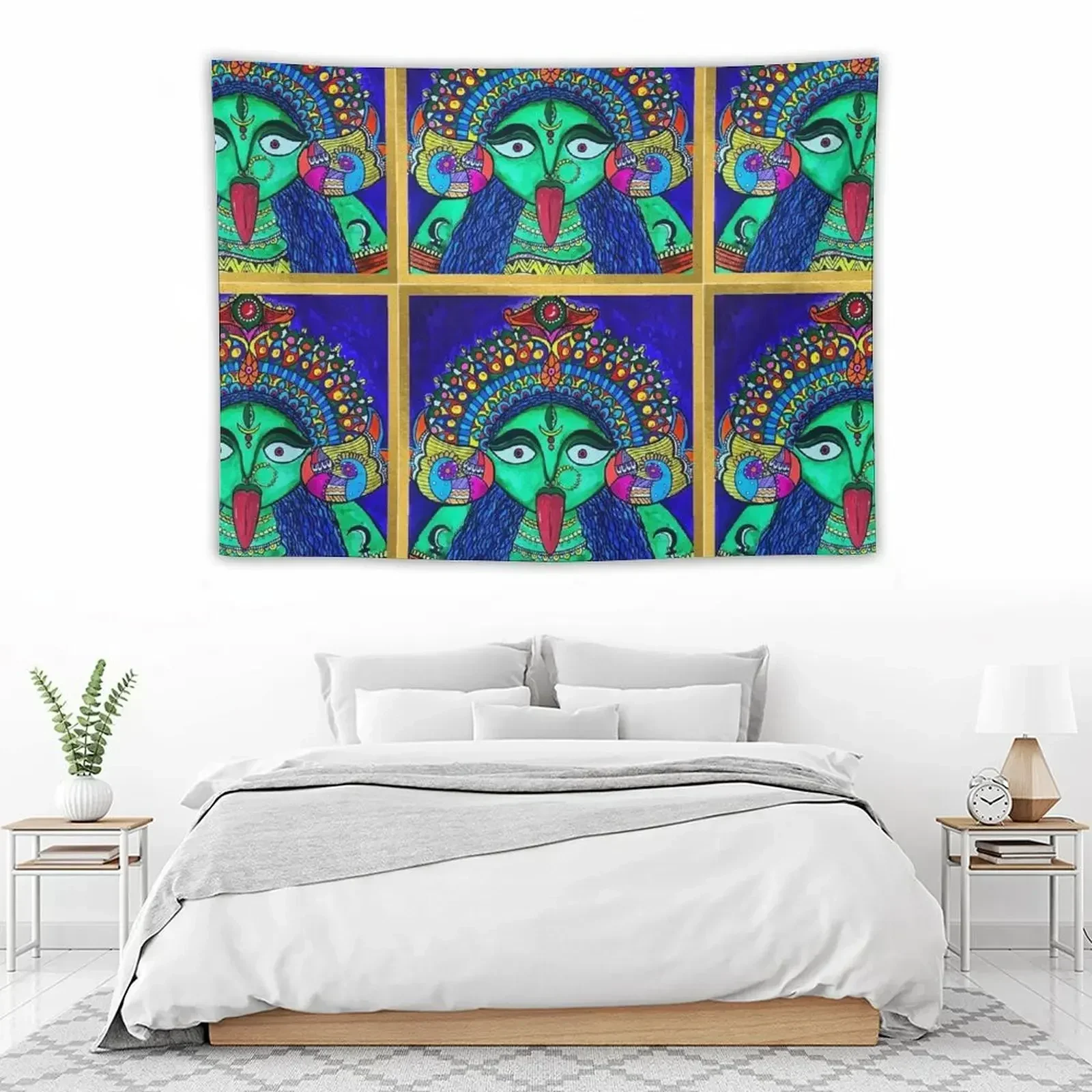 

Goddess Kali Handmade Painting Tapestry Cute Room Things Bedroom Decor Aesthetic Aesthetic Room Decor Tapestry