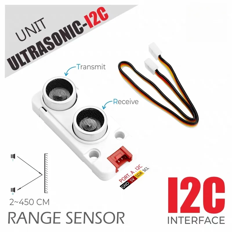 Official M5Stack Ultrasonic I2C Distance Sensor RCWL-9620 I2C Communication