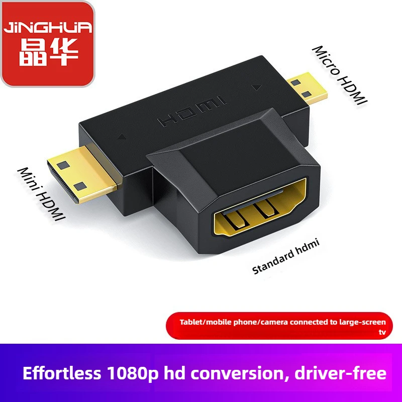 Micro HDMI Male to HDMI Female Adapter, for DSLR Camera Camcorder Monitor, Full HD Support