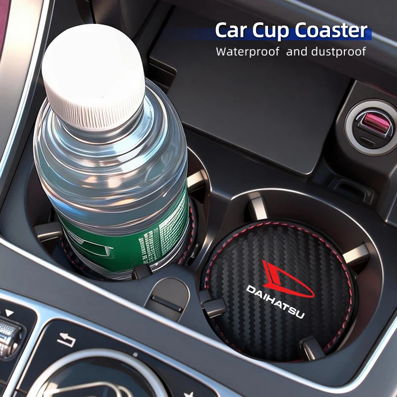 Automotive Upholstery Leather edged water cup pad For Daihatsu Terios Sirion Mira Materia Rocky YRV Feroza Charade