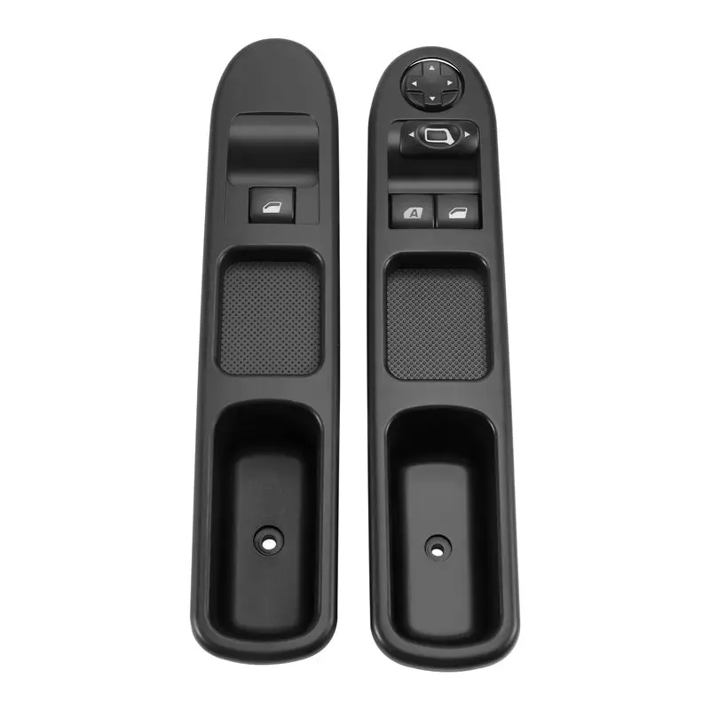2Pcs Driver Side + Passenger Side Electric Power Window Control Switch For 207 2007-2015 6554QC 6490HQ 6554HJ