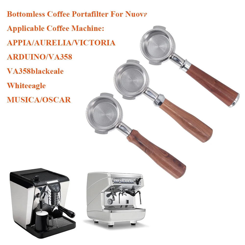 

58mm Espresso Bottomless Portafilter With Basket For Nuova Appia/Oscar/Victoria Arduino Stainless Steel Naked Coffee Handle