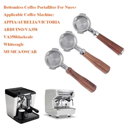 58mm Espresso Bottomless Portafilter With Basket For Nuova Appia/Oscar/Victoria Arduino Stainless Steel Naked Coffee Handle