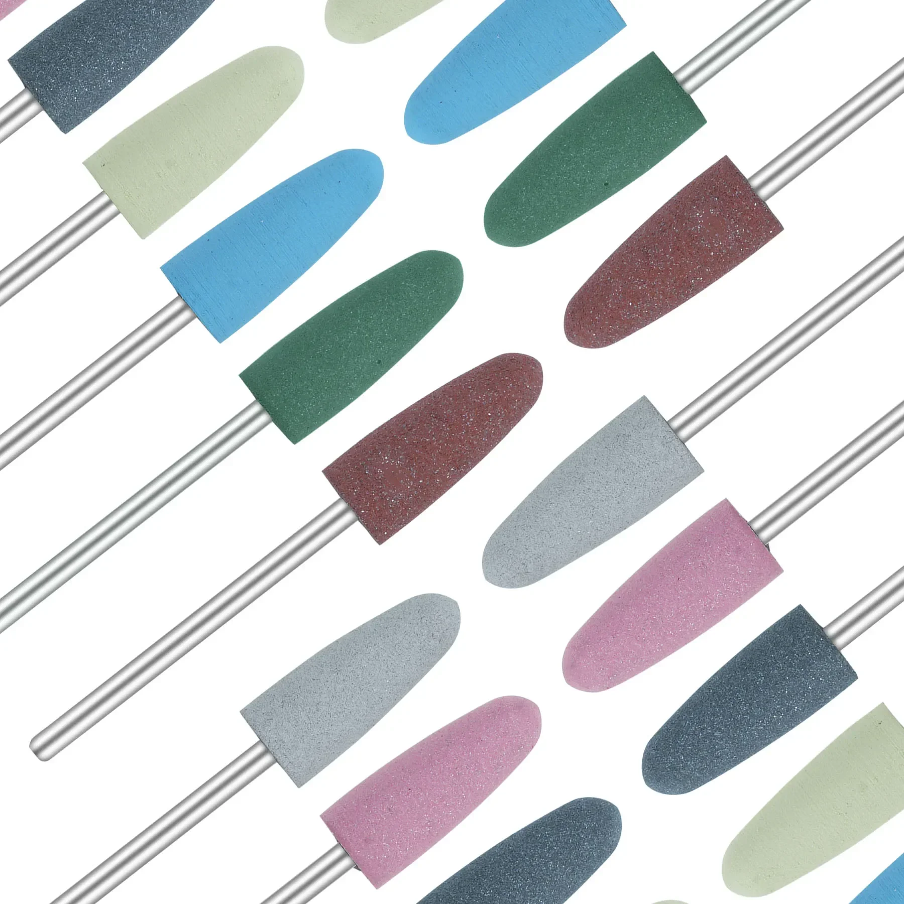 10pcs/set Nail Drill Bit Rubber Manicure Drills Electric Rotary Milling Cutter Polishing Tools Nail Bits Salon Accessories