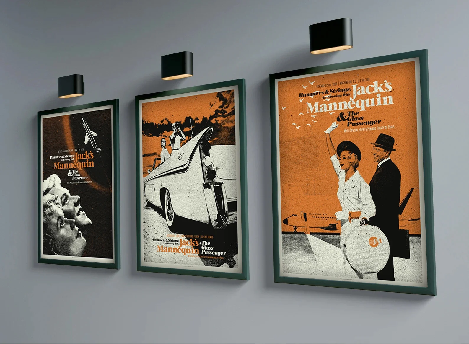 Bloodshot Sky Classic Car Travel Jack's Mannequin Canvas Concert Movie Poster Vintage for Wall Art Room Decor