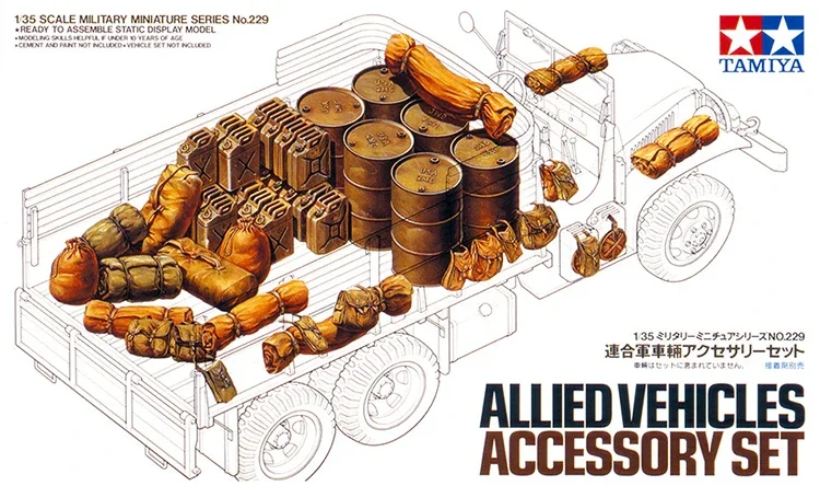 Modell-Kit im Tamiya-Maßstab 35229 Zubehörset für alliierte Fahrzeuge 1/35