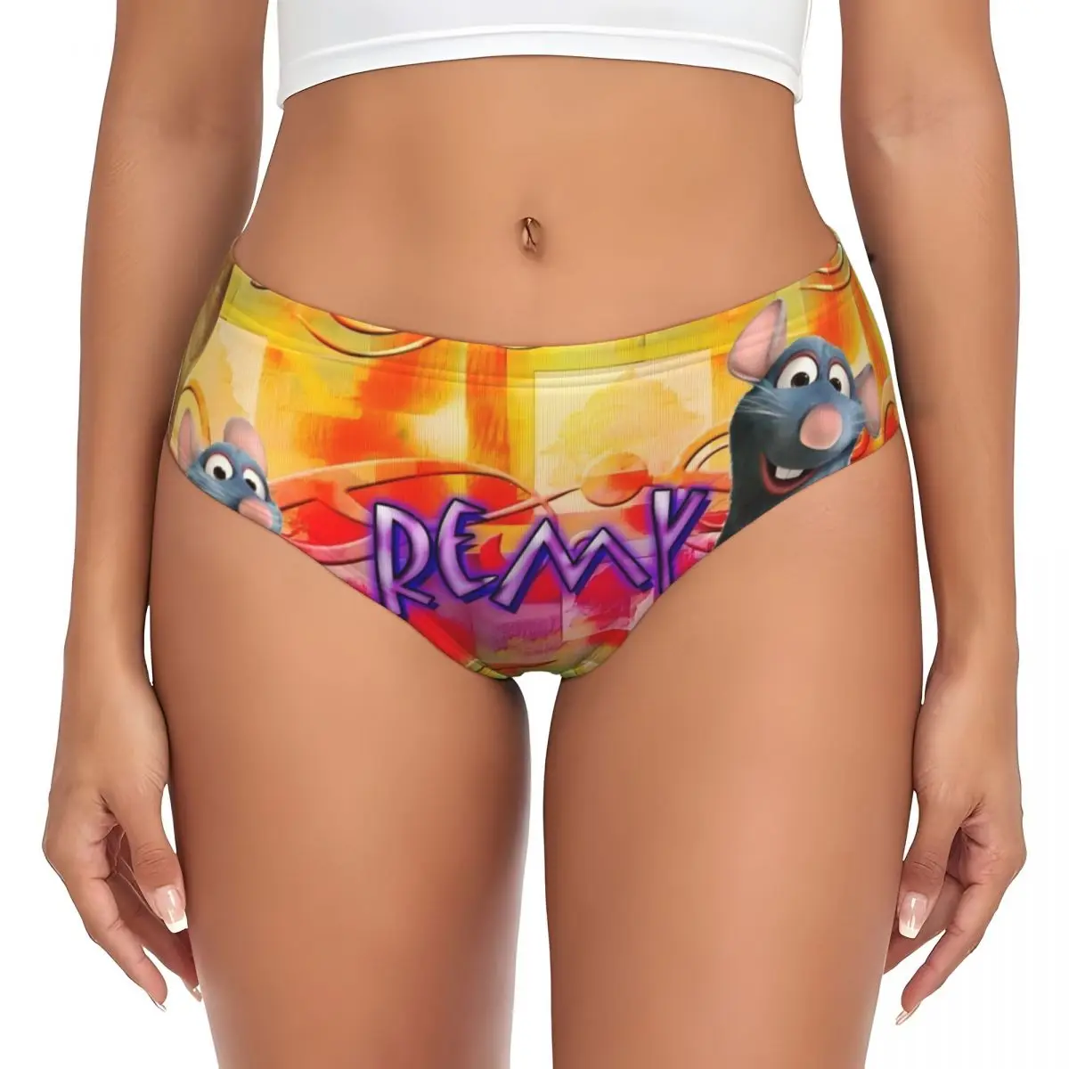 مخصص راتاتوي ريمي الرسوم المتحركة ملصق سراويل قصيرة المرأة ملابس داخلية جيدة التهوية
