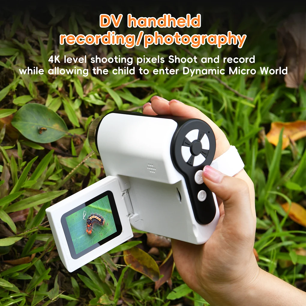 Portable Handheld Microscope Basic Functions HD Camera/video Record Every Discovery Connect To PC white