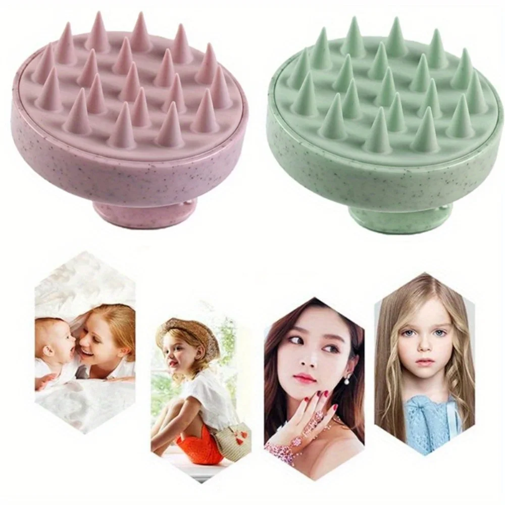 1pc 실리콘 샴푸 브러시 바디 마사지 브러시 목욕 샤워 브러시 살롱 미용 도구 두피 마사지 빗 헤어 빗 크기 비교
