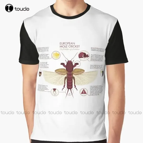 Infographic: European Mole Cricket Graphic T-Shirt Christian Shirts For Women Digital Printing Tee Shirts Christmas Gift Xxs-5Xl