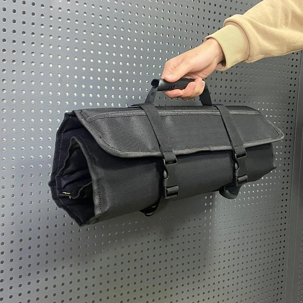 600D Oxford Cloth Roll Up Tool Bag For Electrician Home Repair Hardware Storage Pocket Tool Storage Bag Electrician Bag ﻿