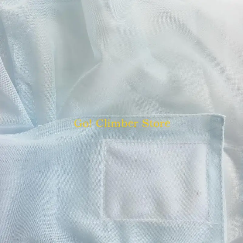 Q84C Breathable Net Horse Fly Mask with Ear Coverage, Full Face Horse Cover for Stable Use, Pasture Turnout, Light Blue Sun