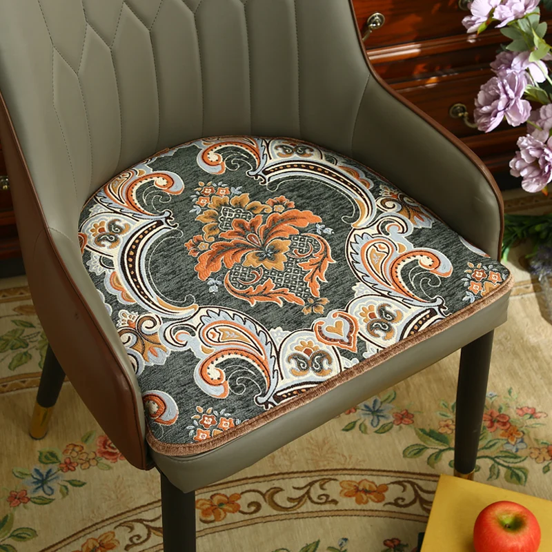 

Modern European Hoof Shaped Dining Chair Pad Non-Slip Home Use Chair Cushion Luxury Nordic All Season Universal