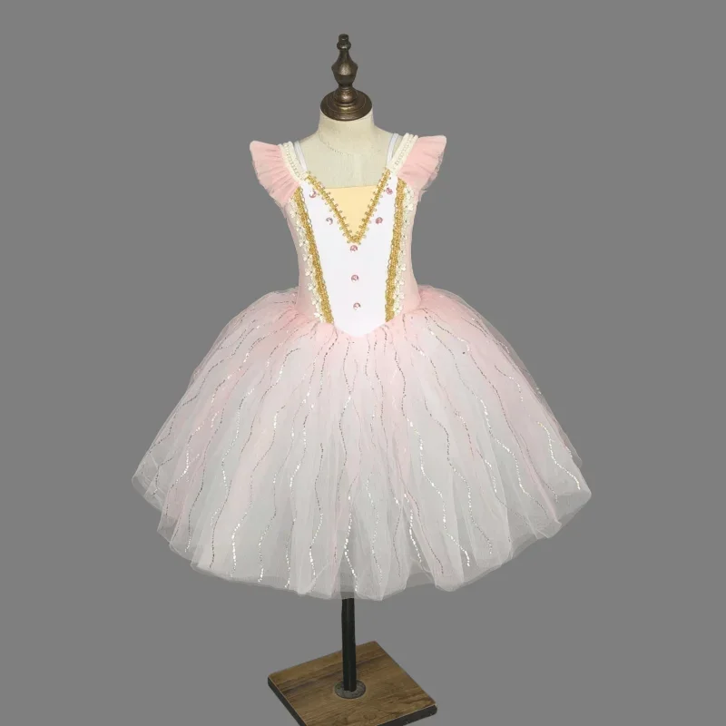 Jupes Tutu de Ballet pour enfants, Costume pour filles, vêtements de spectacle Giselle, Costumes de danse du lac des cygnes, robe de ballerine