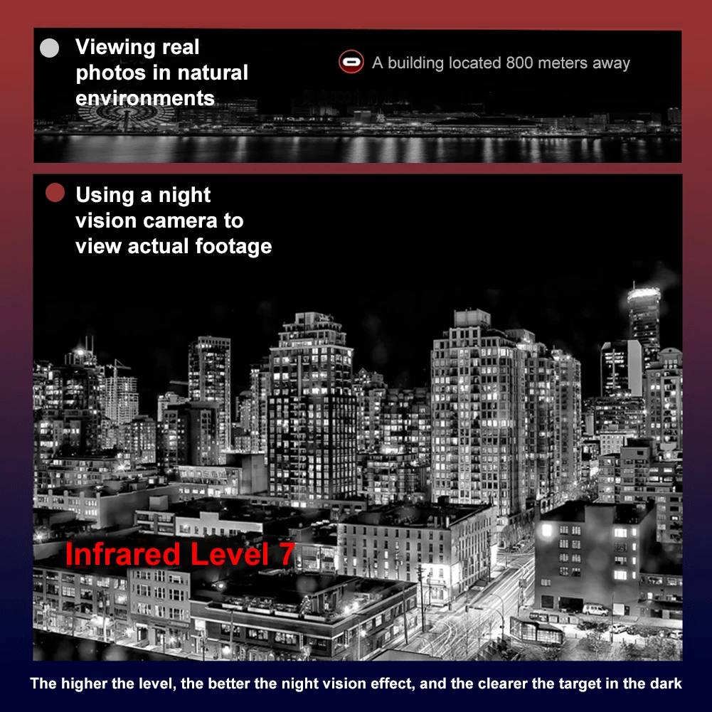 Binóculos noturnos digitais HD 1080P com tela de 2,4 polegadas Óculos IR de visão noturna Zoom digital 5 X para economizar fotos e vídeos de acampamento