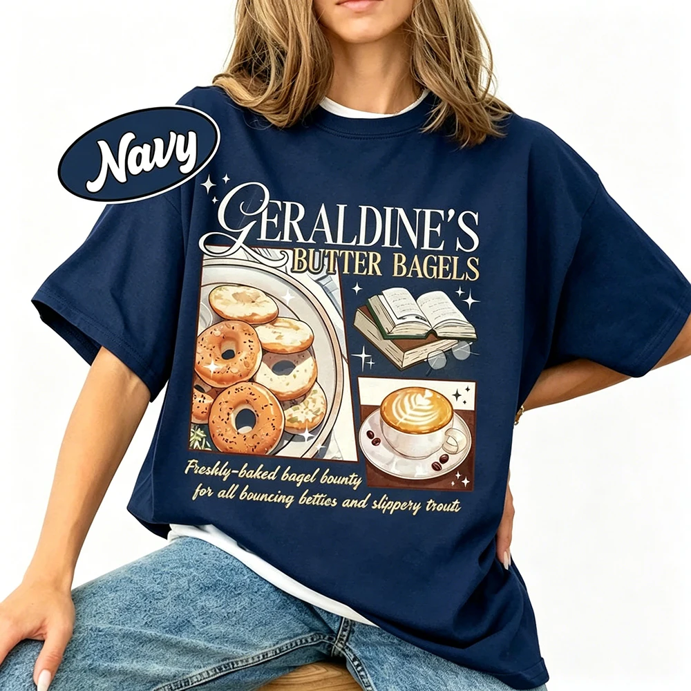 Light Acedemic Retro Zodiac Academy Geraldines Buttery Bagels Comfort Shirt Unisex Tee Cotton Shirt Fantasy Apparel Y2K Top