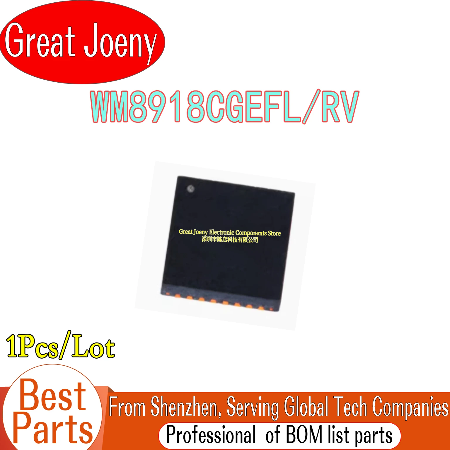 

100% New Original WM8918G WM8918CGEFL/RV WM8918CGEFL IC Chipset QFN-32