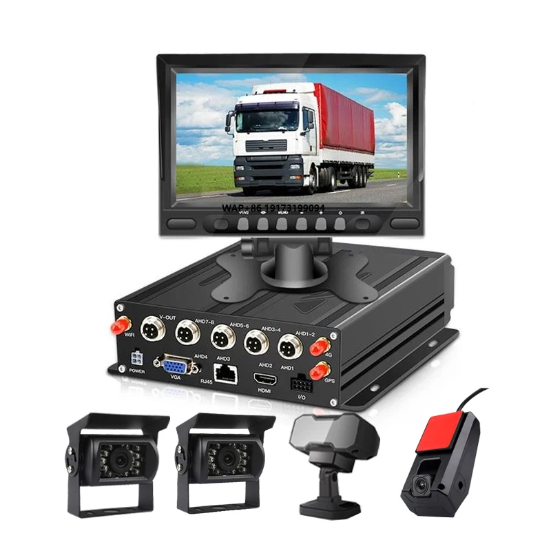 AI 4CH MDVR Truck DVR with 4Bus CCTV   Anti-Sleep Warning Call for Car Video Drive Mobile Reversing Aid