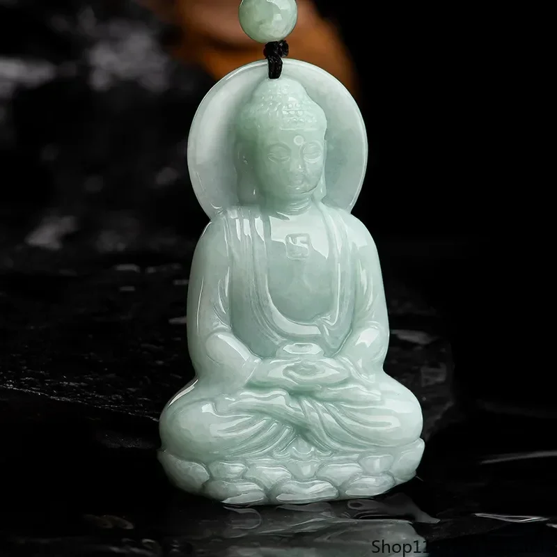 

Burmese Jade Buddha Pendant Luxury White Real Jadeite Pendants Designer Amulet Necklaces Necklace Jewelry Natural Amulets