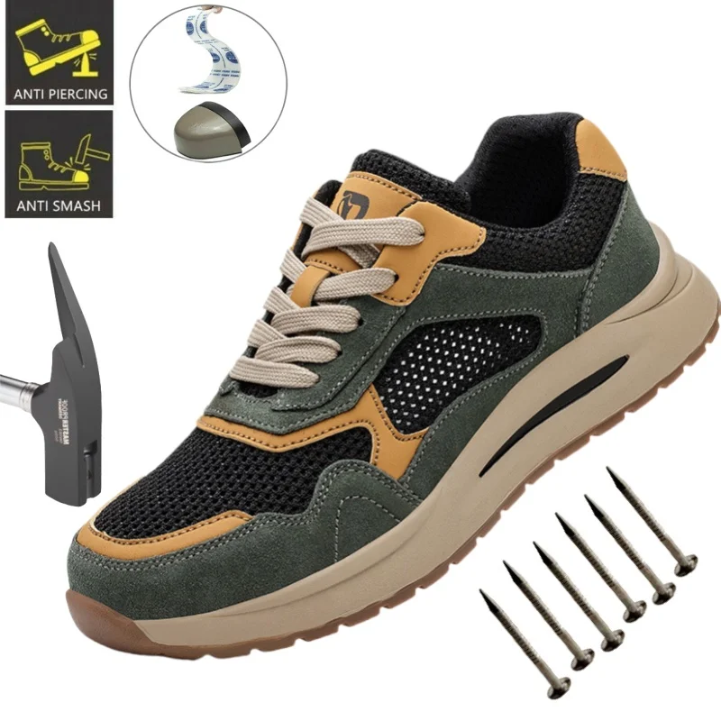 

Kevlar Insoles Labor Protection Shoes for Men Anti Smashing and Anti Piercing Steel Toe Mining Comfortable Safety Shoes