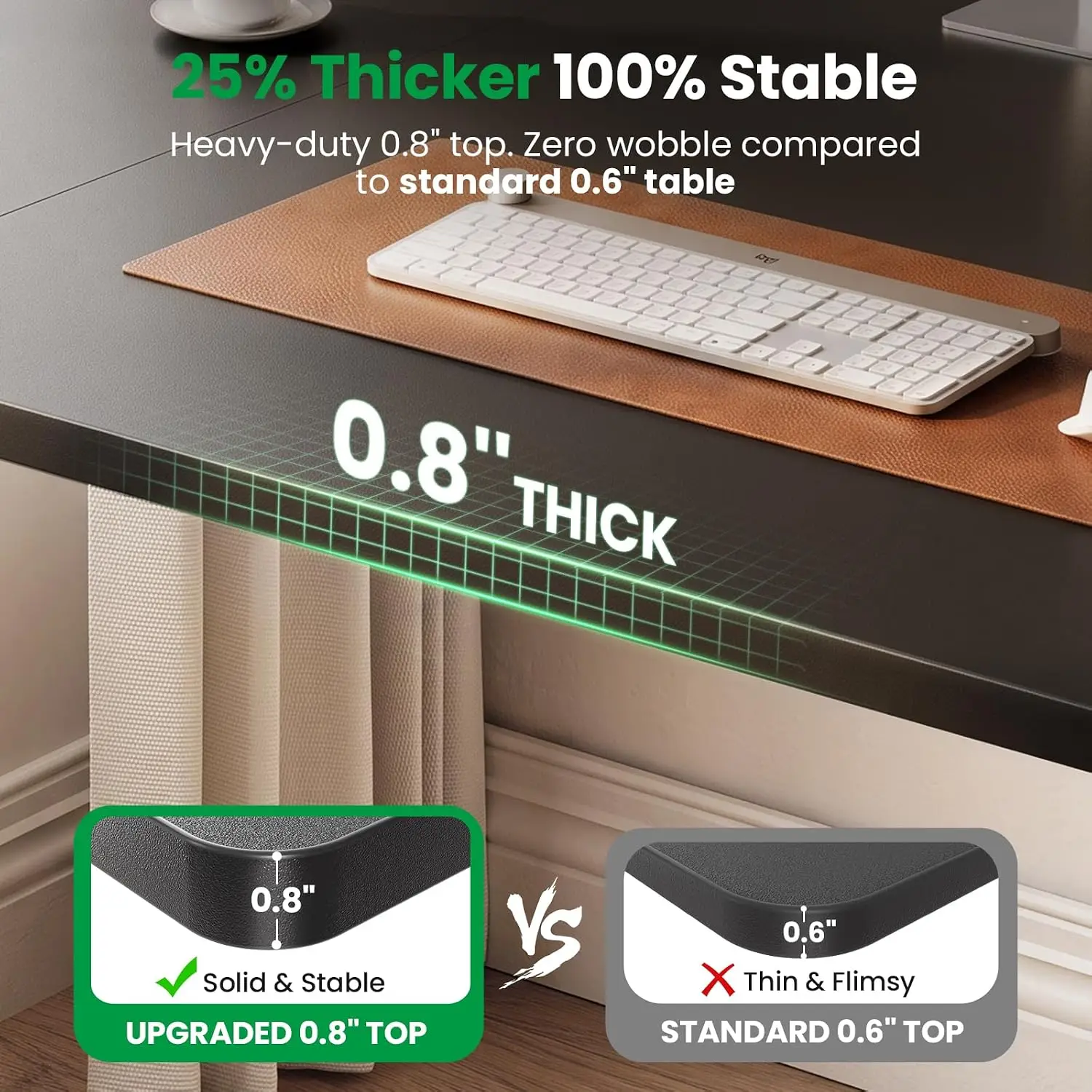 Electric Standing Desk 63x24 Inch Adjustable Height Sit Stand Table 3 Memory Preset Cable Management 200lbs, Customized