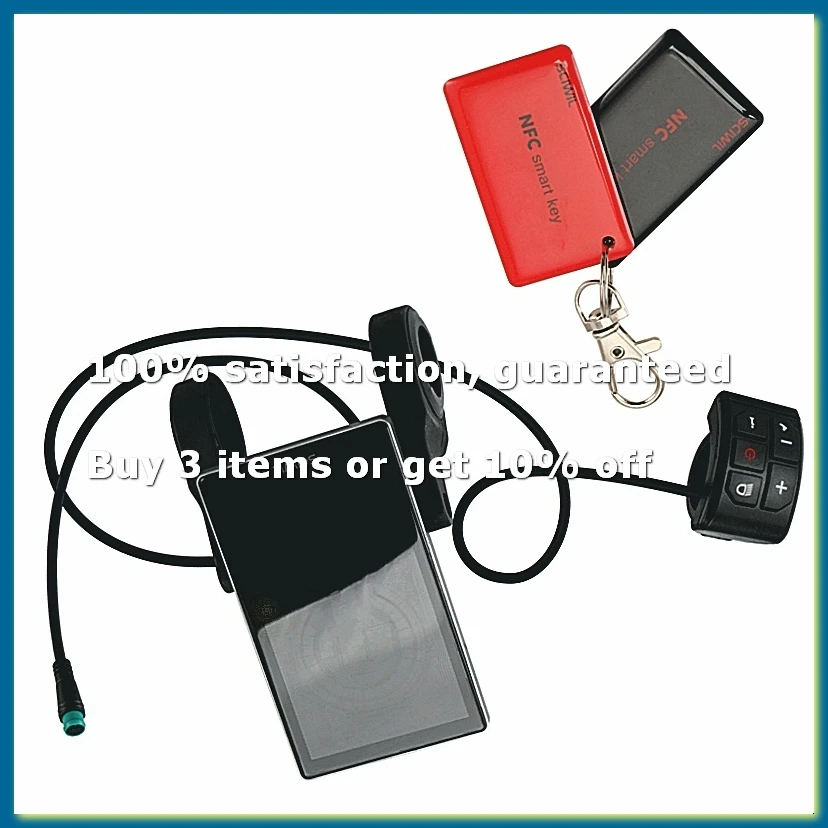 Vertical Anti-Glare Cycling Speed Meter, NFC Function, SRM818X No.2 Protocol LCD Display for Ebike, 24V-72V-ABPX