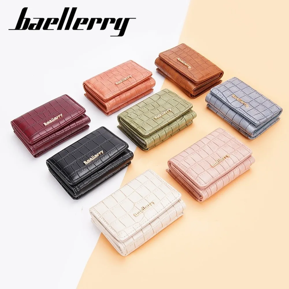 Новый короткий кошелек из искусственной кожи, портативный кошелек для монет большой емкости, корейский легкий кошелек для денег, женский кошелек